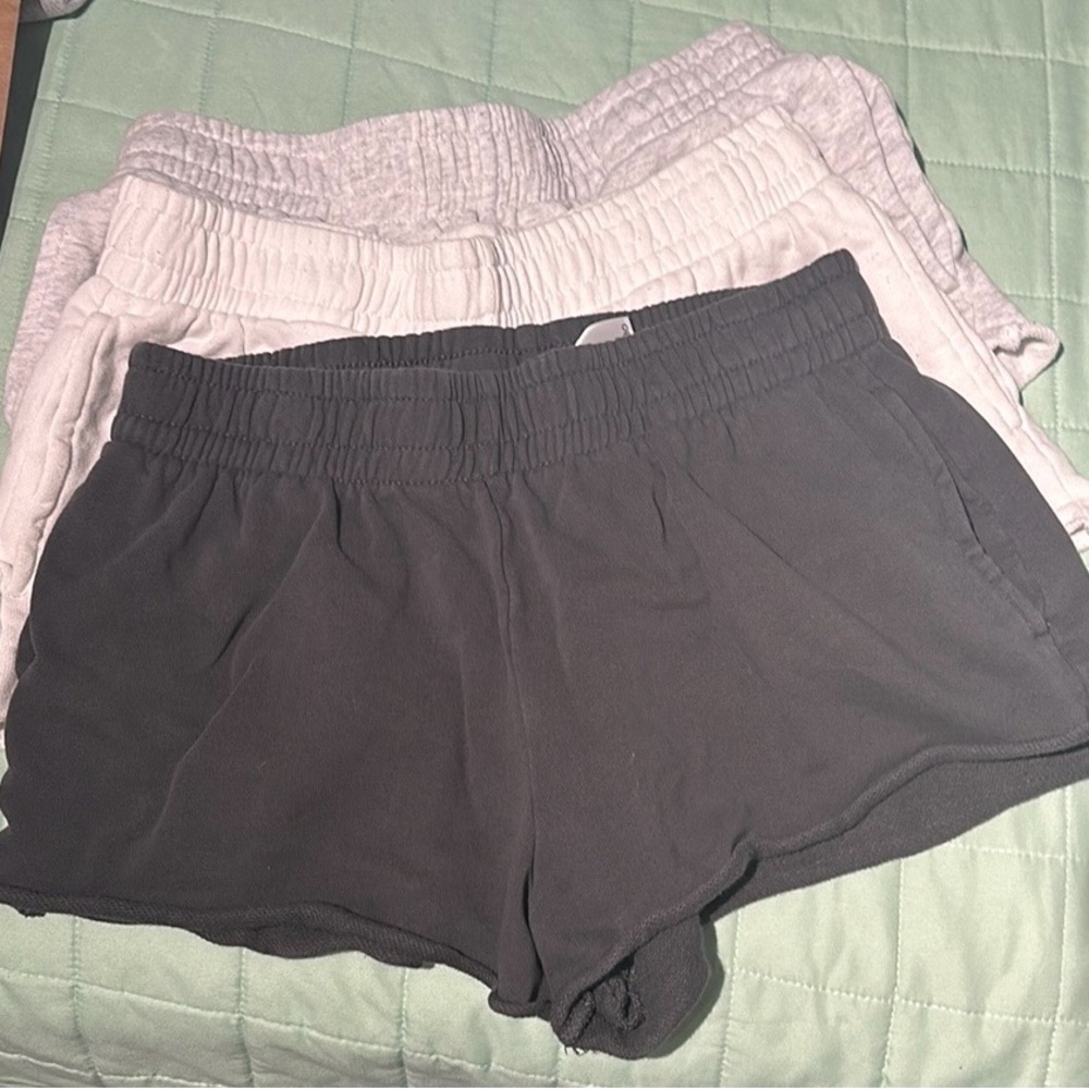 Three pairs of Garage short shorts size P/S